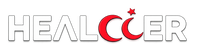 Logo with 'HEALCCER' text on a white background